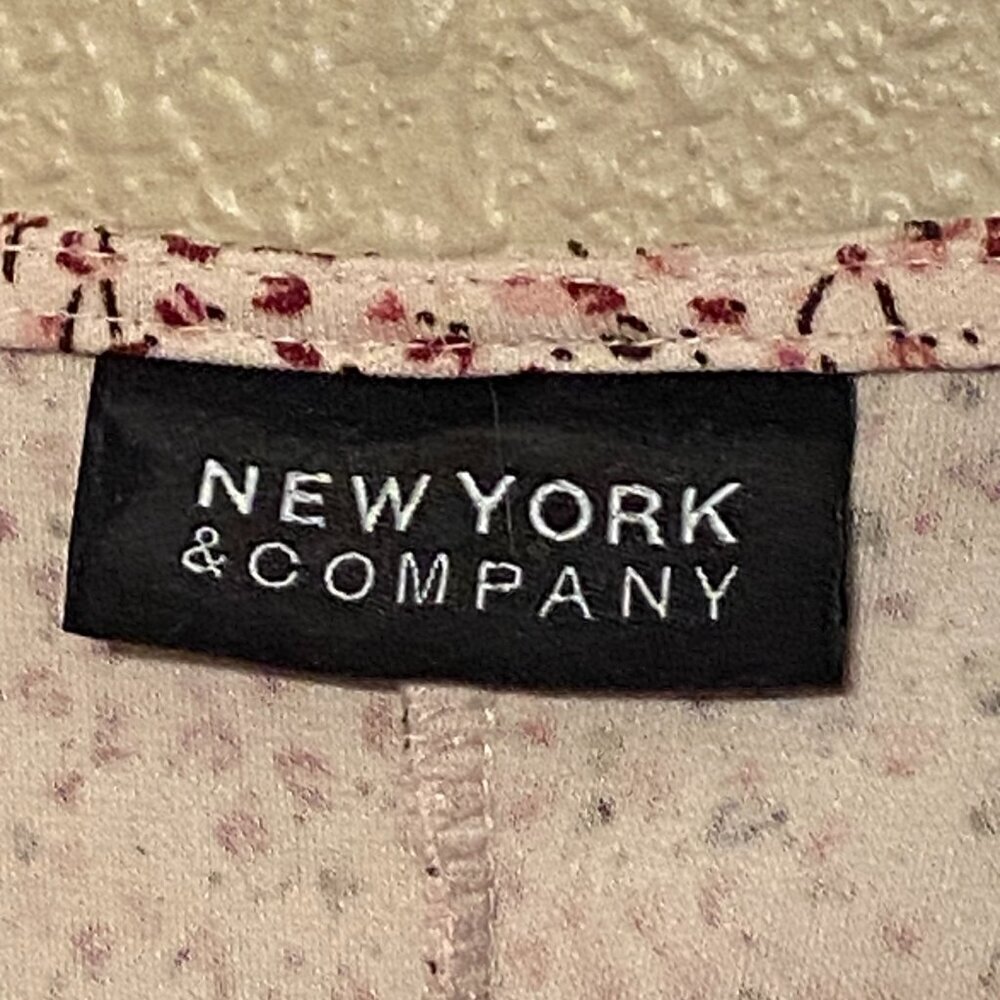 New York & Company Tan Floral Print Flutter Sleeve Midi Dress Vintage Size (XS) - Picture 5 of 7